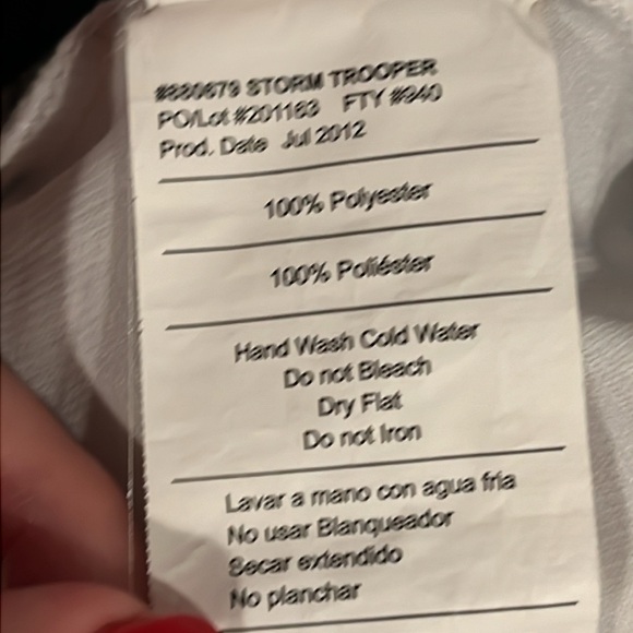 Storm trooper XL men’s White black shirt long sleeves costume STAR WARS top XL - Picture 7 of 10